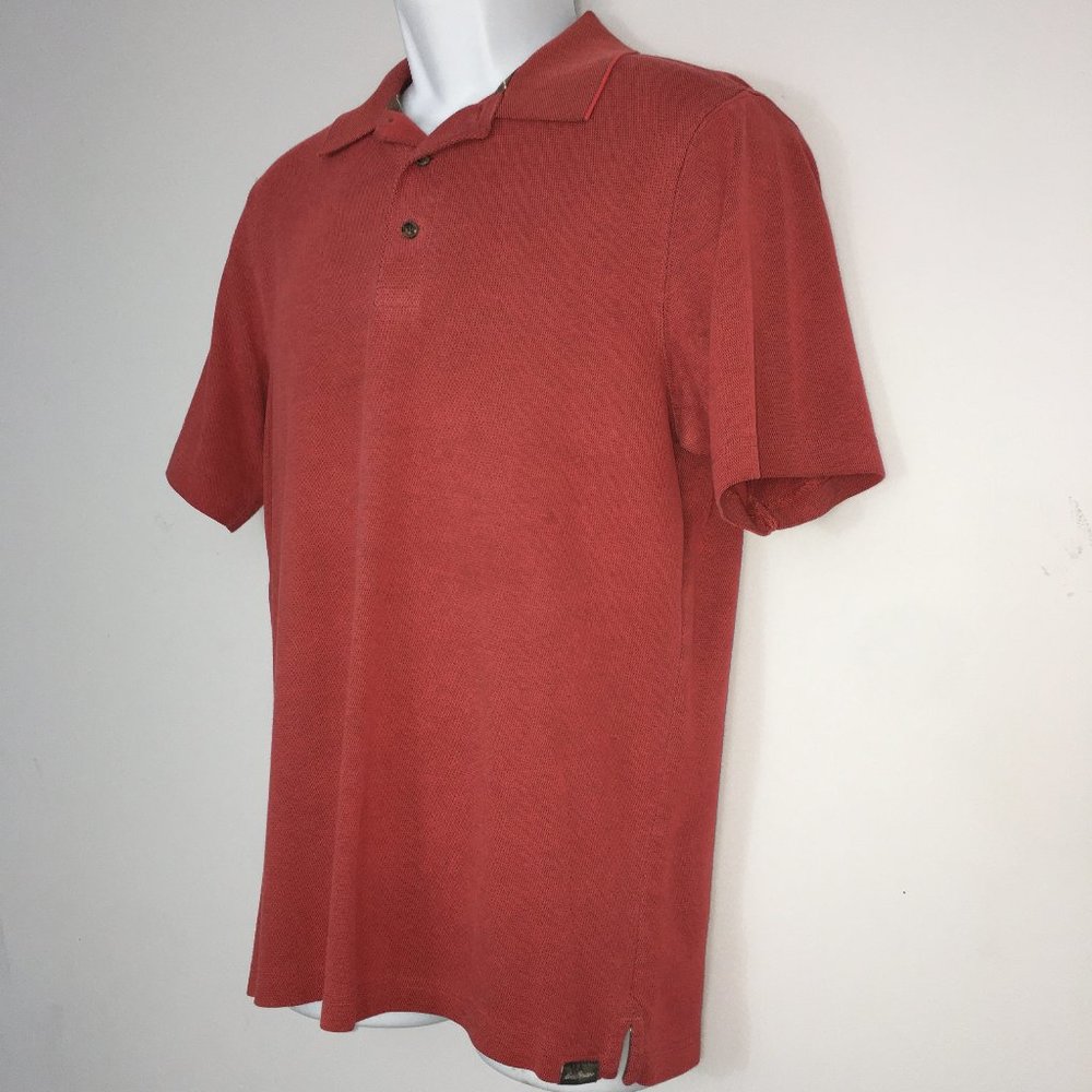 Eddie Bauer Mens S Travex Red Short Sleeve Cotton Blend Pullover Golf Polo Shirt - Picture 3 of 9